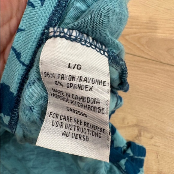 Kismet Teal & Black Floral Lace-Yoke Tank Tops (Pair) 2 tops - Picture 4 of 4